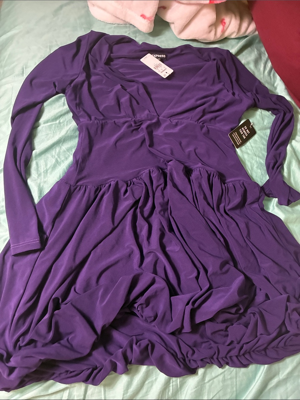 Purple Express Bubble Hem Dress